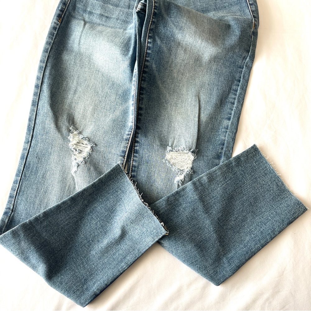 NWT STS Blue Jeans Womens Size 26 Caroline High Rise Raw Edge Denim Straight Leg - Picture 4 of 13